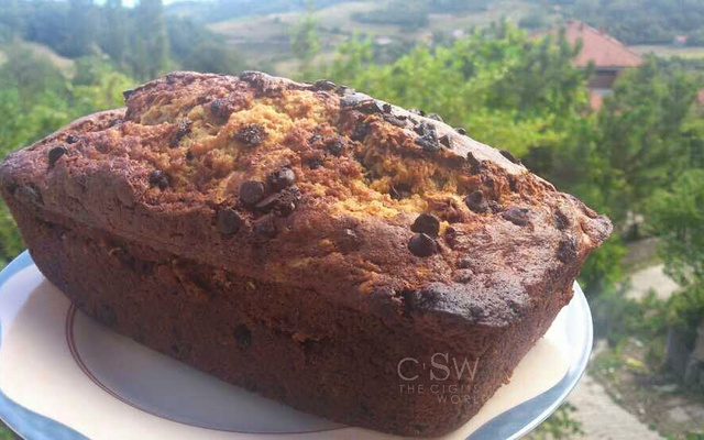 Cake banane & pépites de chocolat