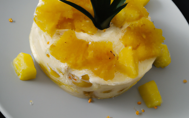 Tartare d'ananas à la mousse de mascarpone