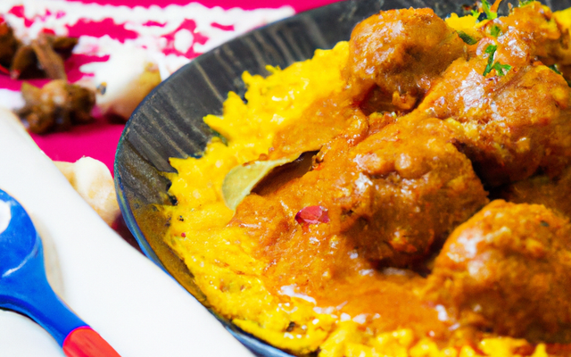 Boulettes d'agneau épicées, sauce au curry