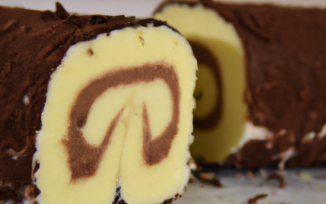 Bûche pâtissière à la vanille et au chocolat