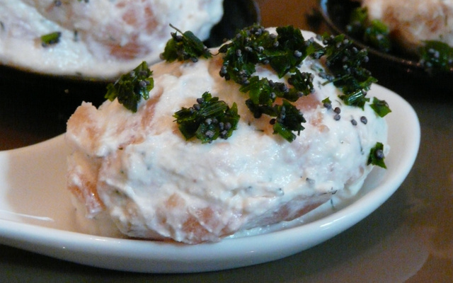 Cuillères apéritives saumon ricotta