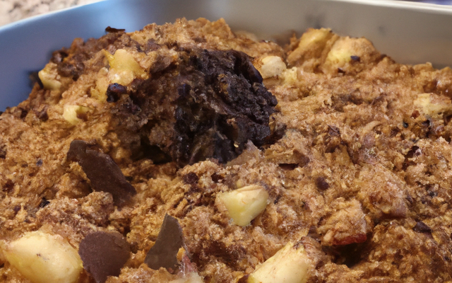 Crumble pomme poire chocolat