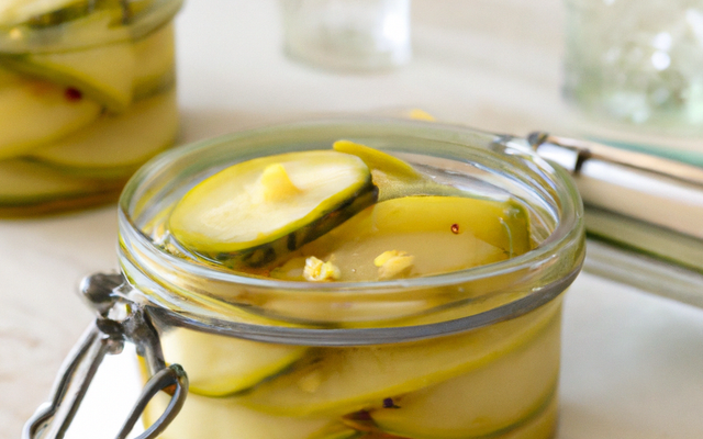 Pickkles de courgettes pour apéro