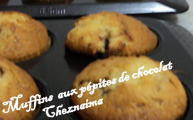 Muffins aux pépites de chocolat aromatisés vanille