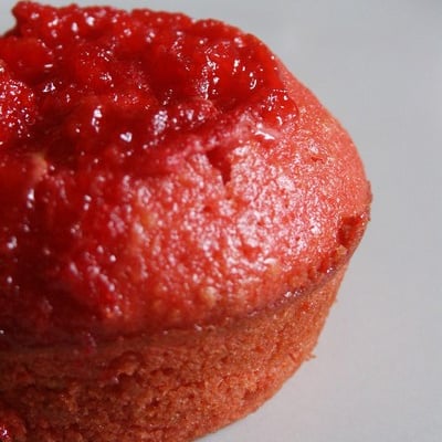 Muffins pinky aux fraises tagada