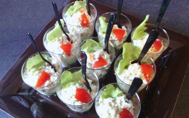 Verrines St Môret au saumon fumé