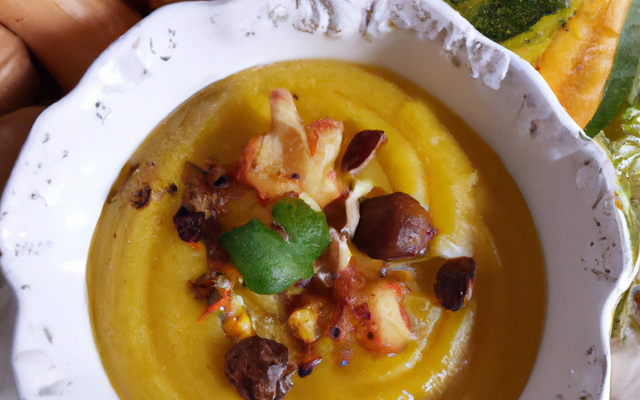 Velouté de courge aux châtaignes