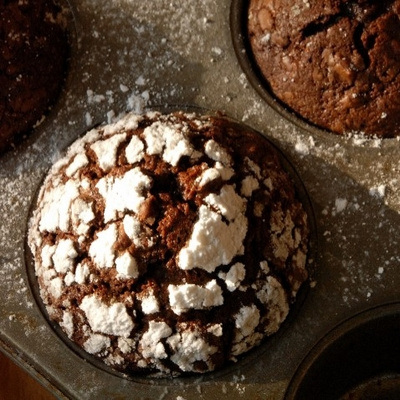 Muffins enneigés chocolat et noisettes