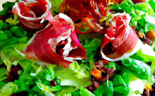 Salade andalouse au jambon de Serrano et chorizo