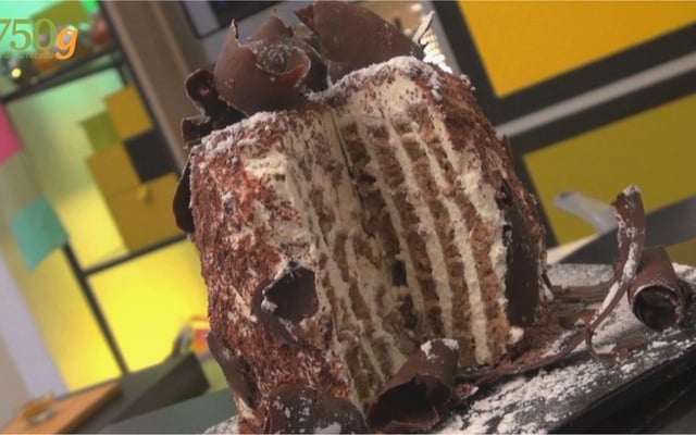 Striped cake au chocolat