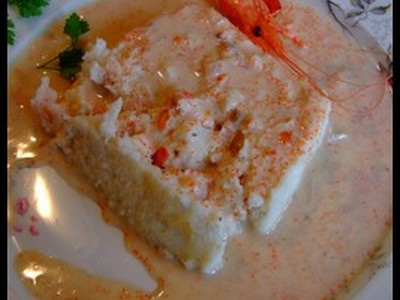 Terrine de cabillaud fourrée aux crevettes