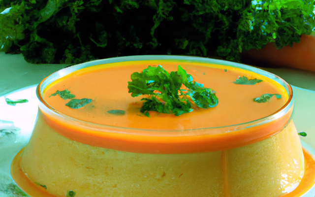 Flan à la carotte et persil