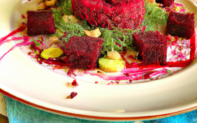 Salade croquante à la vinaigrette de betterave