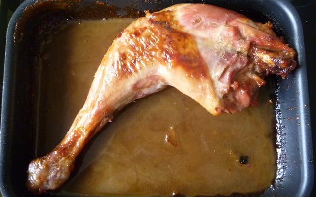 Cuisse de dinde au miel