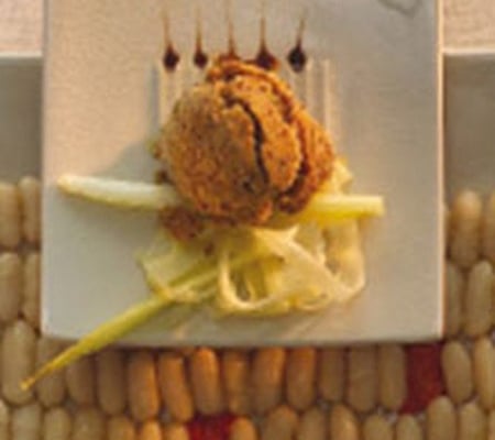 Salade de lingots et sorbet à la chicorée