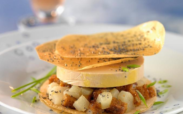Mille Feuille de Foie Gras aux Poires