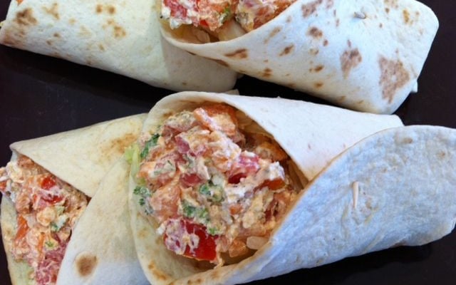 Wrap au tartare de truites fumées