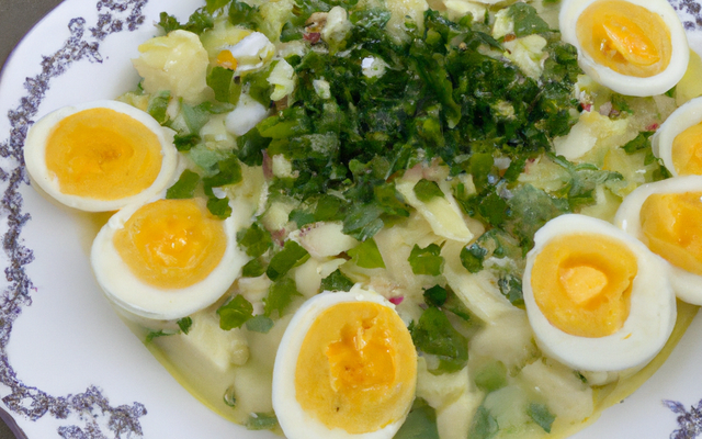 Poireaux, vinaigrette aux œufs