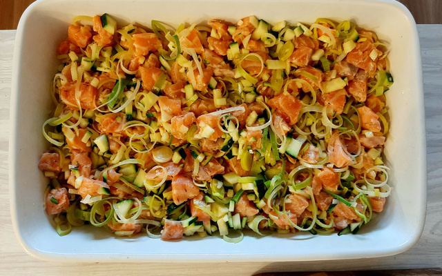 Crumble de saumon rapide