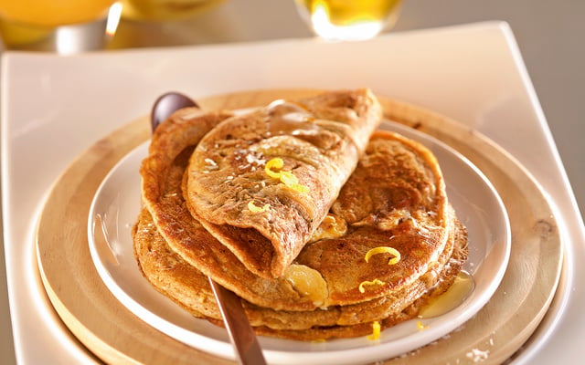 Pancakes banane coco à la farine de petit épeautre