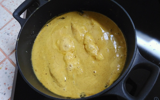 Dos de cabillaud curry coco