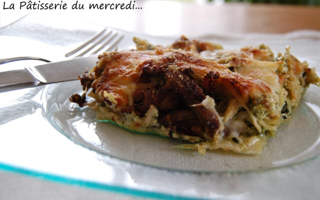 Lasagnes de poulet aux épinards et ricotta