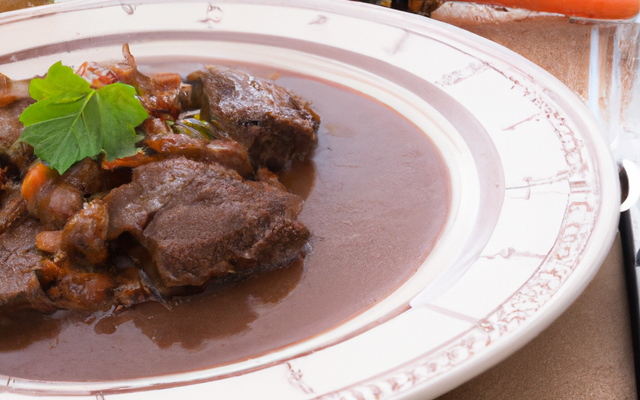 Daube de cerf sauce grand veneur