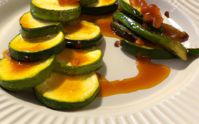 Courgettes et gésiers caramélisés