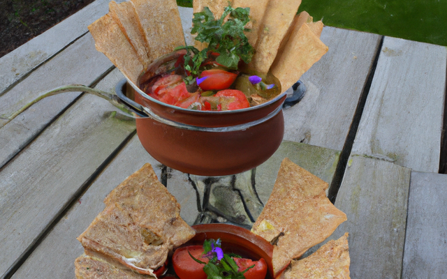 Jardinière de Chavroux et sa tuile de tortilla croustillante
