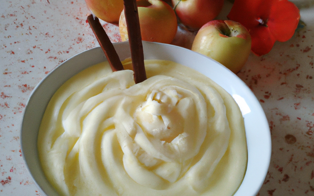 Crème vanillée aux pommes