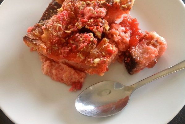 Pudding de pain rassis aux pralines