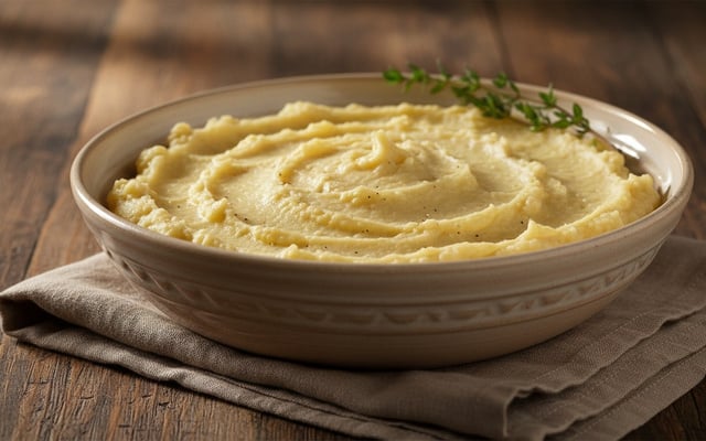 Purée de céleri rave et pommes de terre au lait