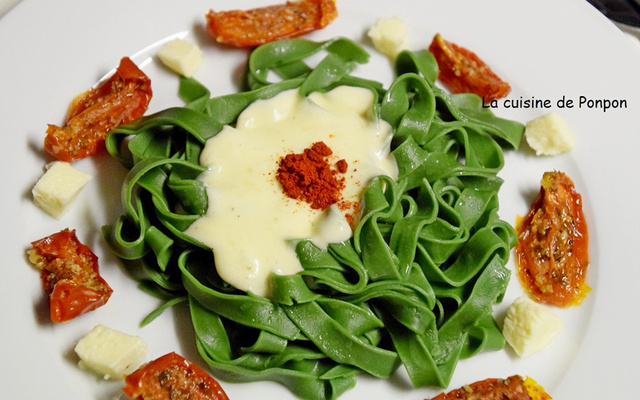 Tagliatelles à la spiruline