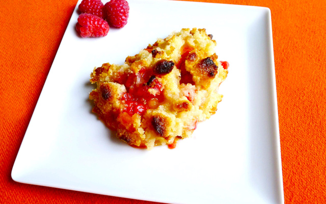 Crumble framboises abricots