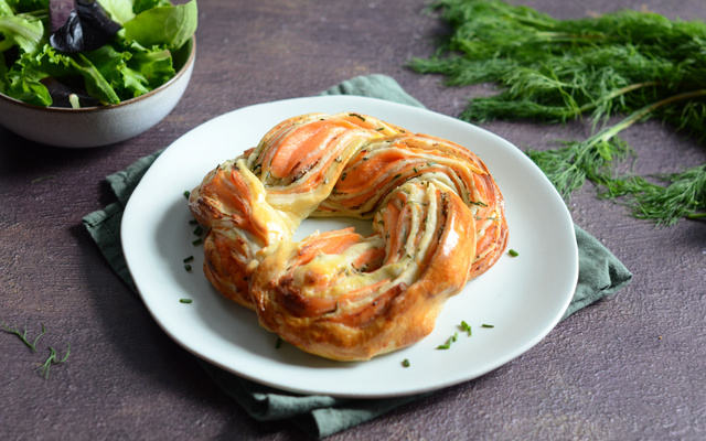 Kringle au saumon fumé et fromage frais