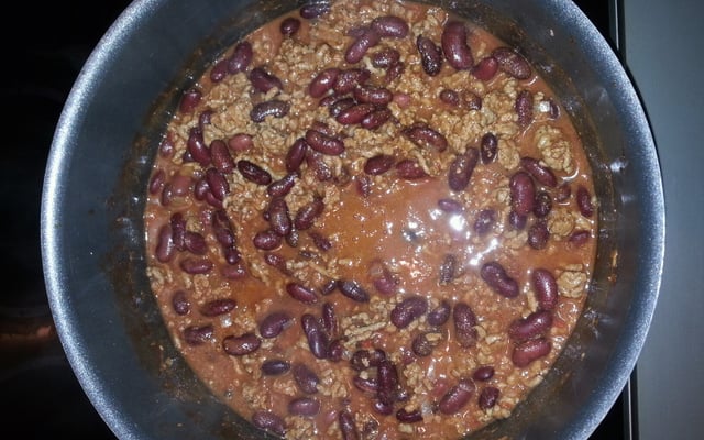 Chili con carne et pointe de cacao