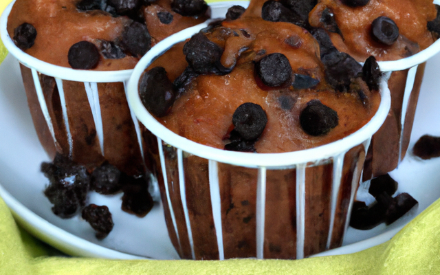 Muffins au chocolat noir et pépites