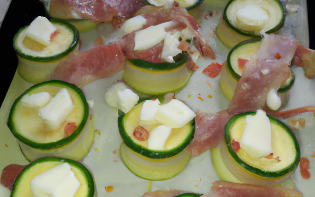 Courgette, lardon fromage