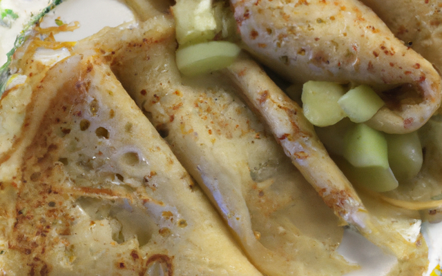 Crêpes aux poireaux