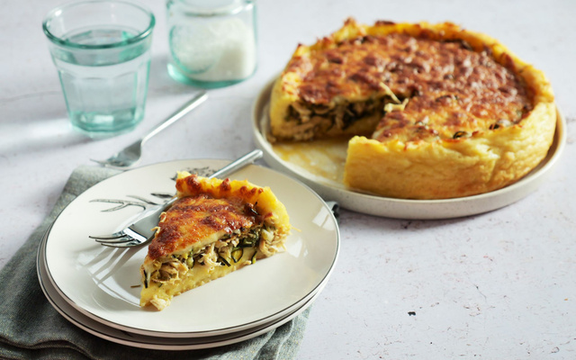 Tarte-Purée à la courgette et au poulet