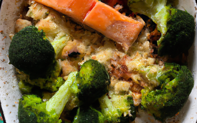 Crumble saumon, brocoli et tomates confites