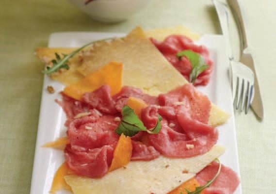 Carpaccio de bœuf et de Cantal Vieux