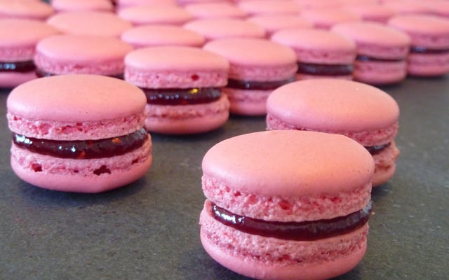 Délice de macarons à la fraise