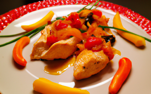 Poulet sauté au poivron et au gingembre