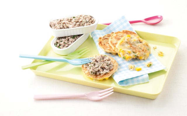 Galettes de maïs à la sardine