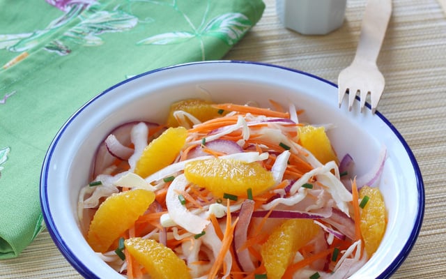 Coleslaw à l’orange sans mayonnaise