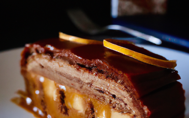 Bûche à la mousse au chocolat et au caramel beurre salé