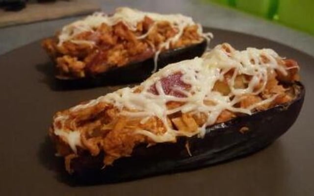Aubergines farcies au thon