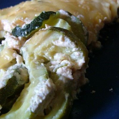 Gratin de courgettes à la ricotta ou cottage cheese