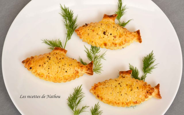 Feuilletés au saumon fumé et fromage frais aux 5 baies